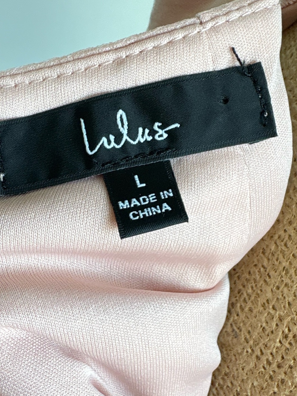 Lulus Making Magic Blush Pink Fringe Lace-Up Mini Dress LARGE - Picture 10 of 10